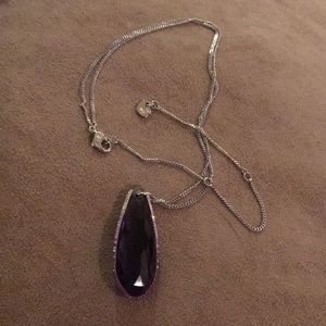 Swarvoski large purple pendant